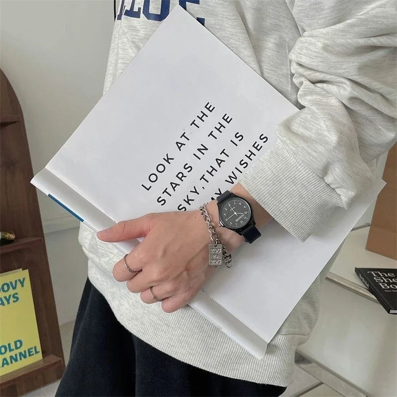 Fashion Silicone Strap Wristwatch Multi-color Student Quartz Watch Casual Adjustable Quartz Clock