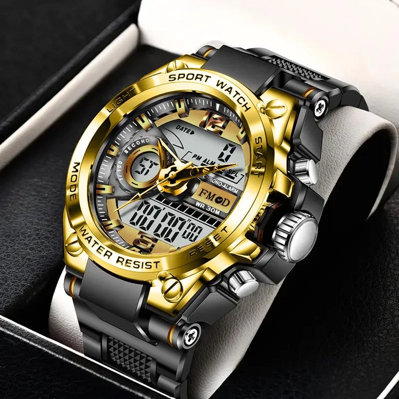 Digital  Men Steel Military Wristwatch LED Quartz ClockSport Watch Male Big Watches Men Relogios Masculino
