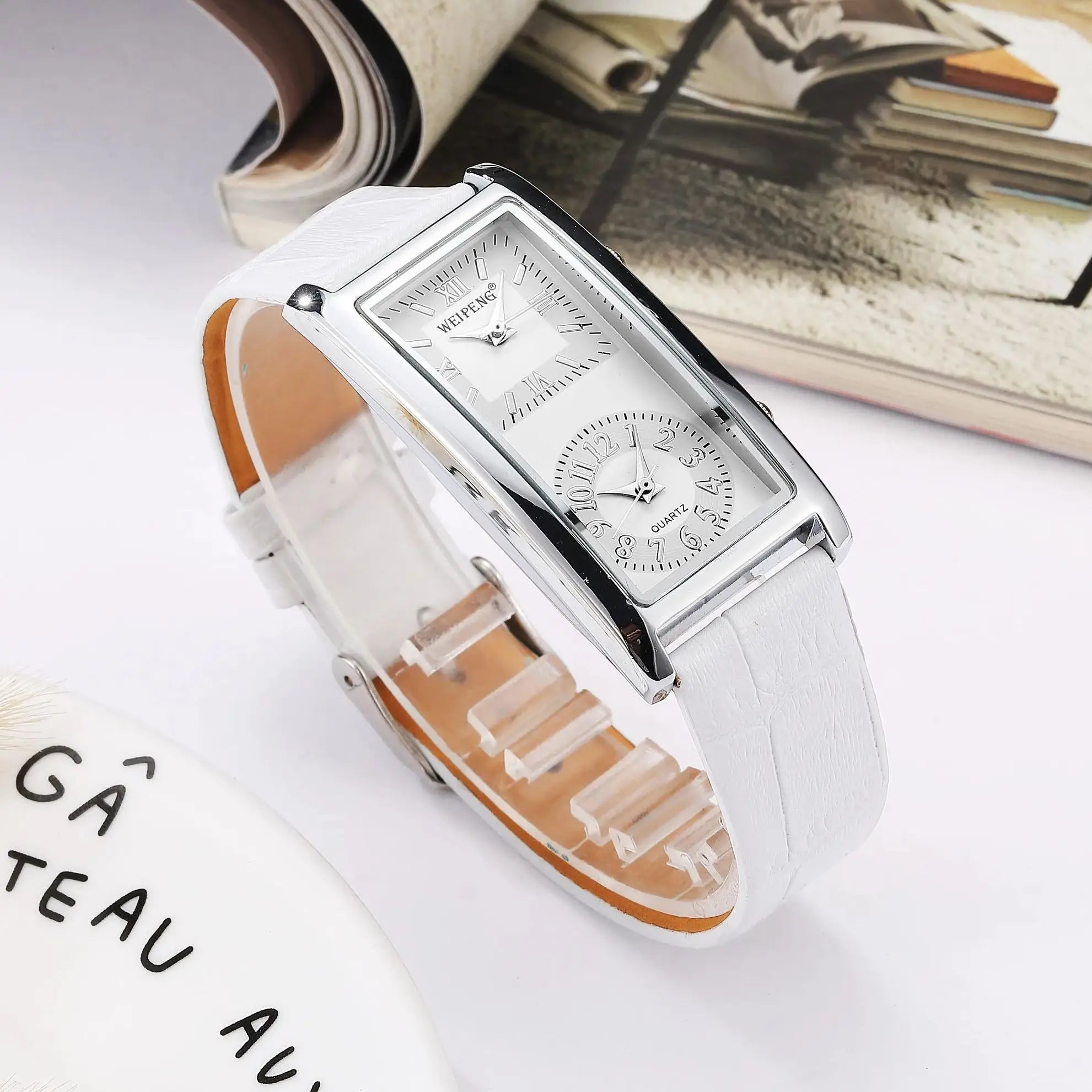 Hot selling fashion leisure business dual time zones dual dial watches for man woman couple watches quartz watches reloj