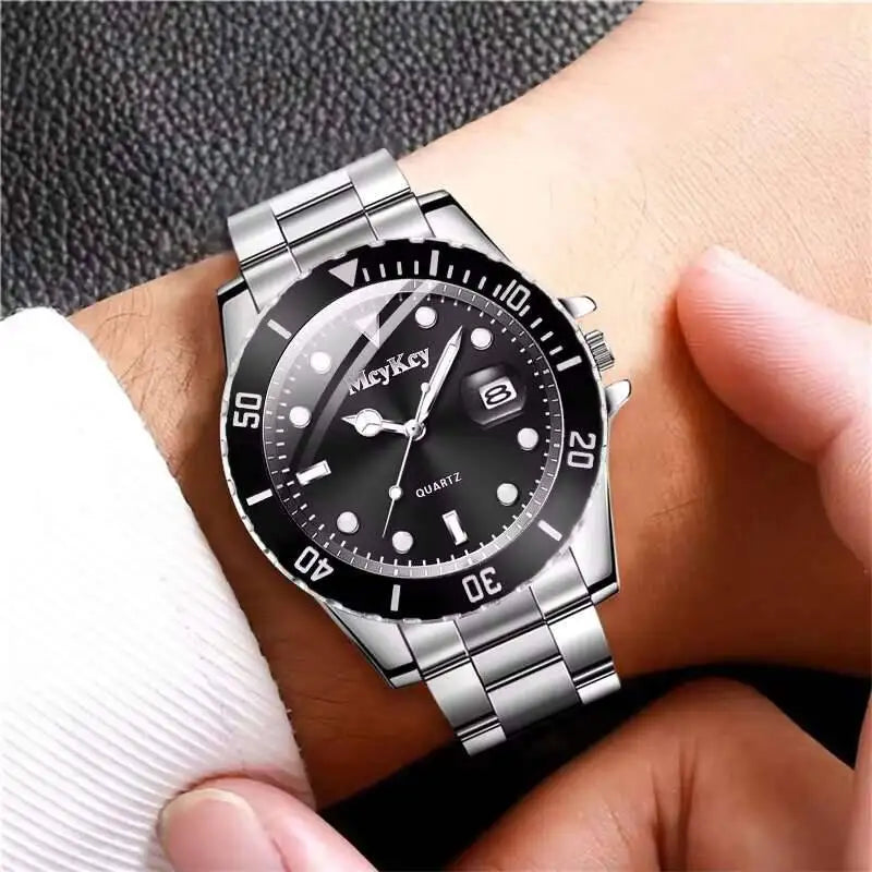 Fashion Calendar Men Quartz Watch Luxury Large Dial  Man Business Watches Reloj Hombre