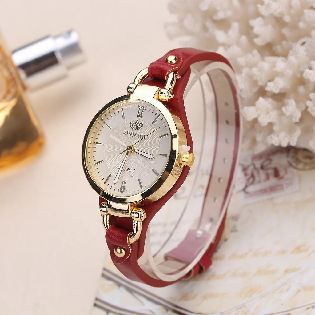 Women's Fashionable Minimalist Luxurious Quartz Watch Leather Dial