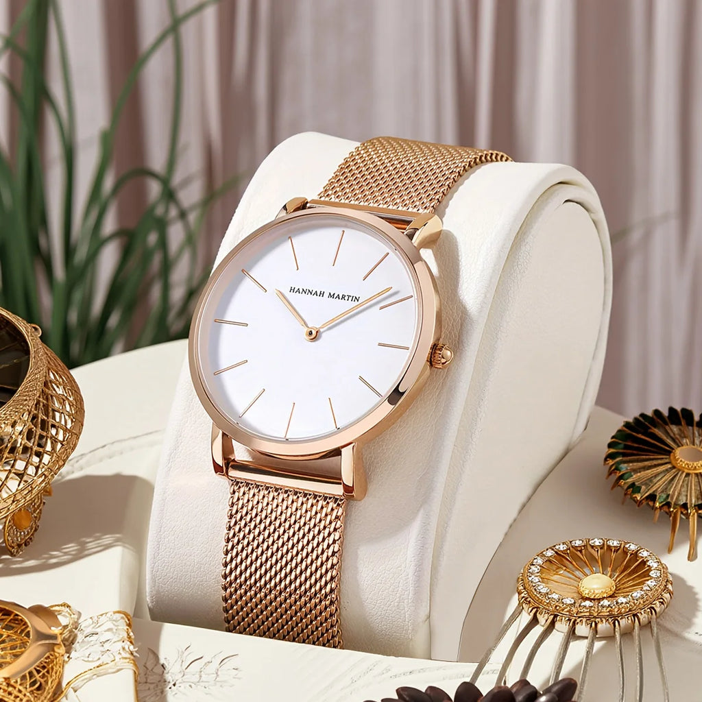 Women Watch Top Brand Dropshipping Japan Quartz Movement 36mm Rose Gold Waterproof Fashionable Nordic Minimalist Ladies Watches