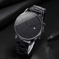 Fashion Men Business Watches Roma Dial Date Calendar Quartz Watch Reloj Hombre（Without Box）