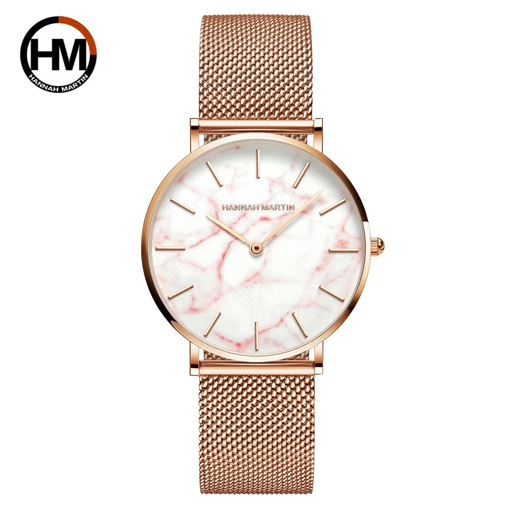 Women Watch Top Brand Dropshipping Japan Quartz Movement 36mm Rose Gold Waterproof Fashionable Nordic Minimalist Ladies Watches