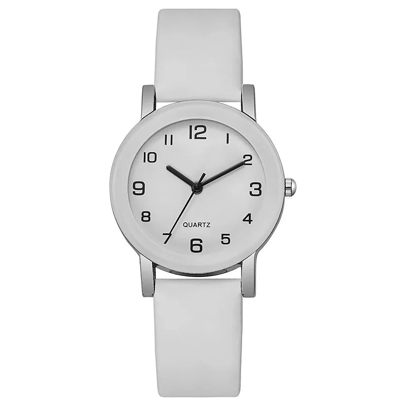 1/2PCS Fashion Couple's Watches Leather Strap Wristwatch Men Women Casual Arabic Dial Quartz Watches (Without Box)