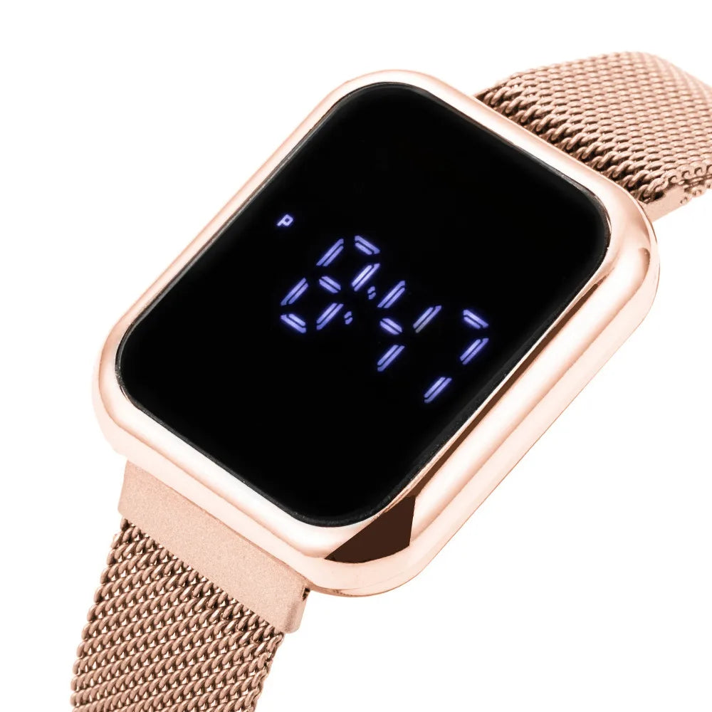 New Digital Lover Watches Luxury Couple Watch Ladies Wristwatches Digital Watches for Men Women LED Electronic Clock Parejas