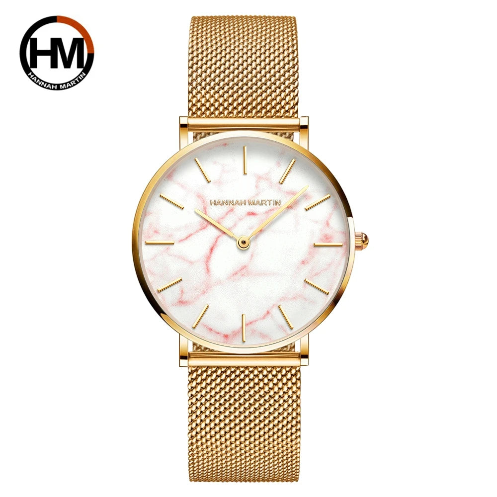 Women Watch Top Brand Dropshipping Japan Quartz Movement 36mm Rose Gold Waterproof Fashionable Nordic Minimalist Ladies Watches