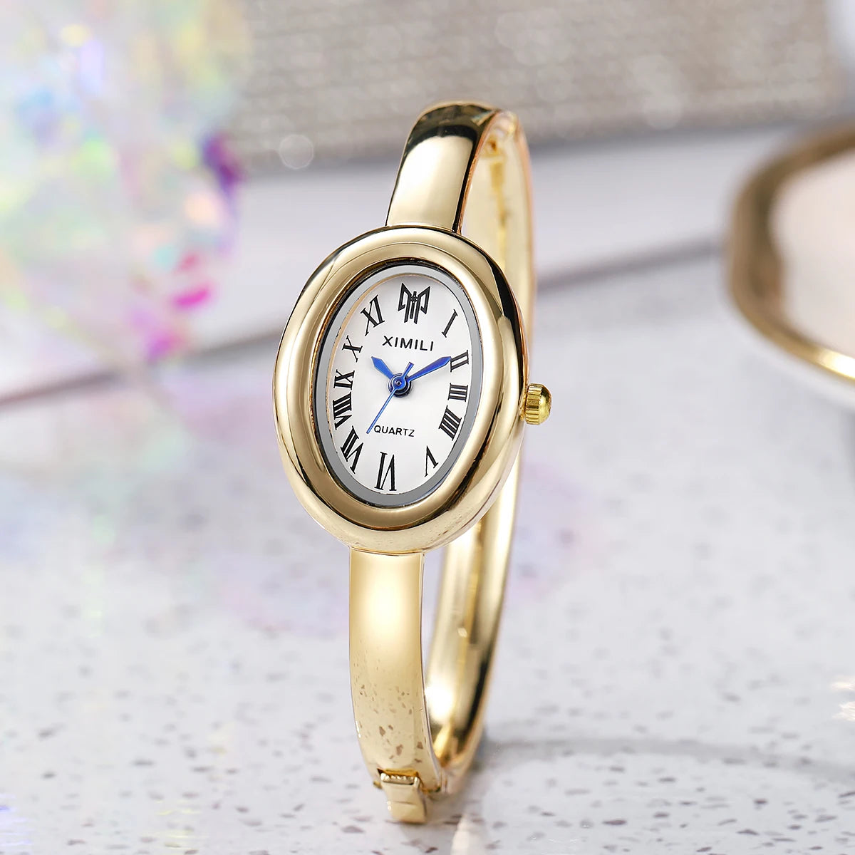 2026 Ladies Casual Dress Luxury Gold Ladies Rhinestone Waterproof Relogio Feminino Quartz Watch Fashion Thin Watches Reloj