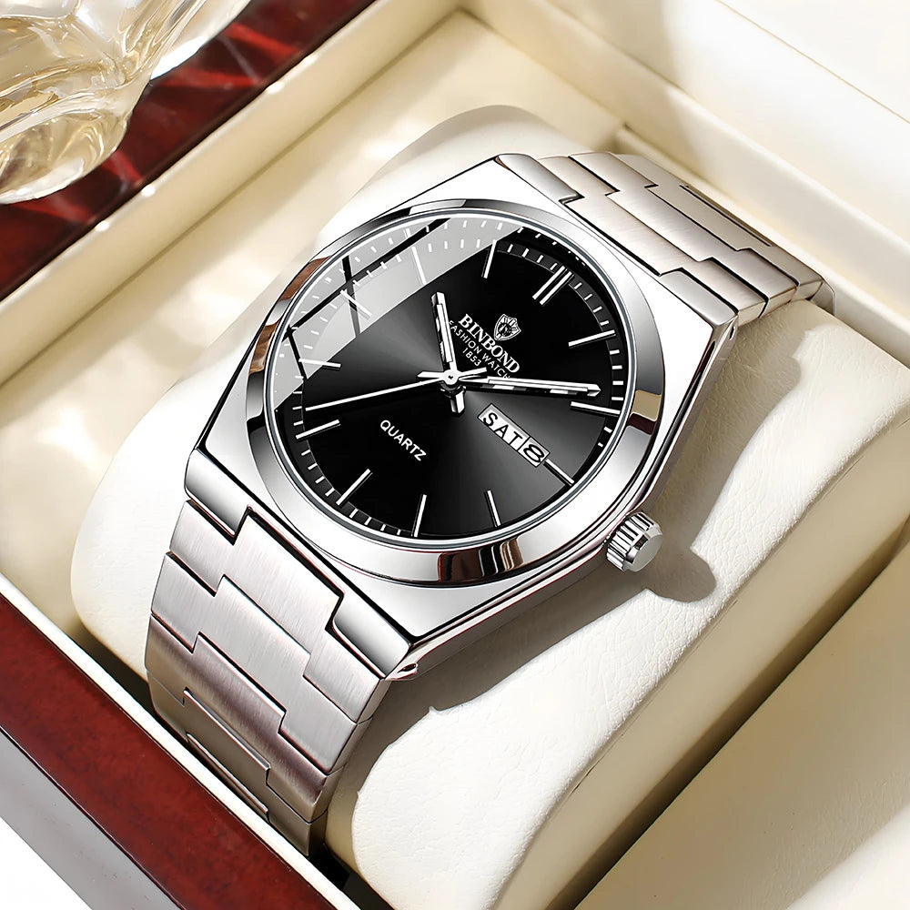 2026 Casual Business Fashion Quartz Wristwatches Gold Clock Men Luxury Watch Automatic Watches Mens Movement Gifts Reloj Hombre