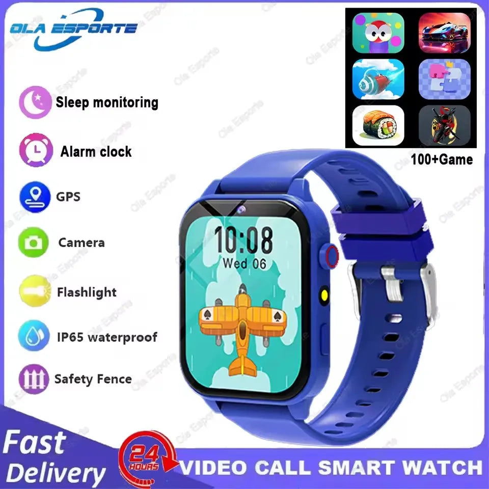 100+ Game SmartWatch Kid Child HD Screen Lighting Music Smart Watch Boy Girl Gift Children Smartwatch For IOS Android 2025 New