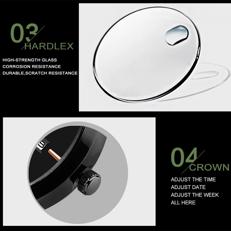 Fashion For Men Watch Business Style Calendar Quartz Movement Stainless Steel Strap Outdoor Waterproof Sports Quartz WristWatch