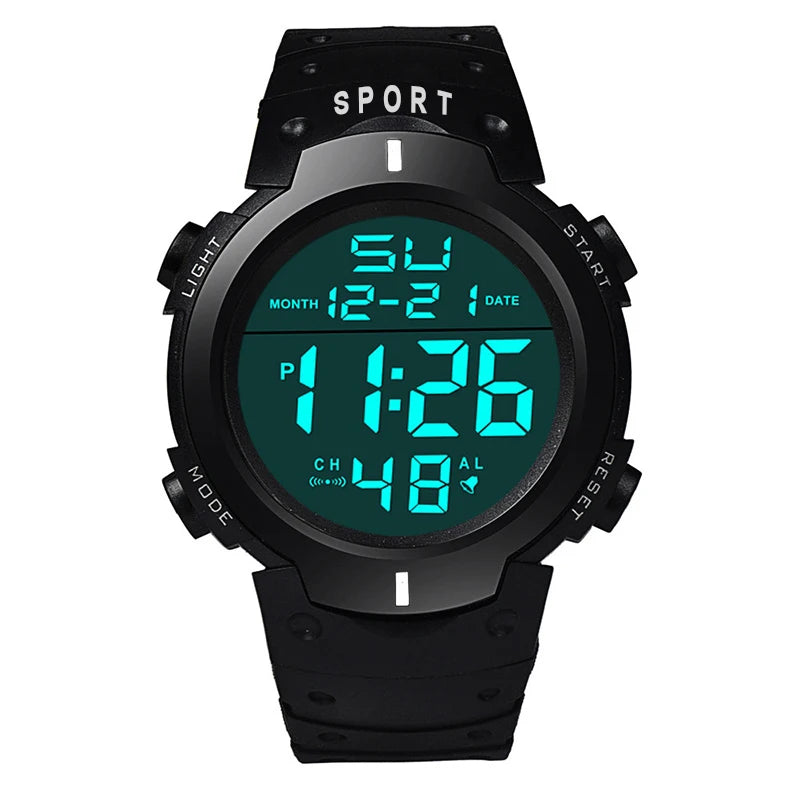 Men Electronic Watch Sports Watches For Men Waterproof Luminous Multifunction Outdoor Fitness Large Screen Electronic Wristwatch