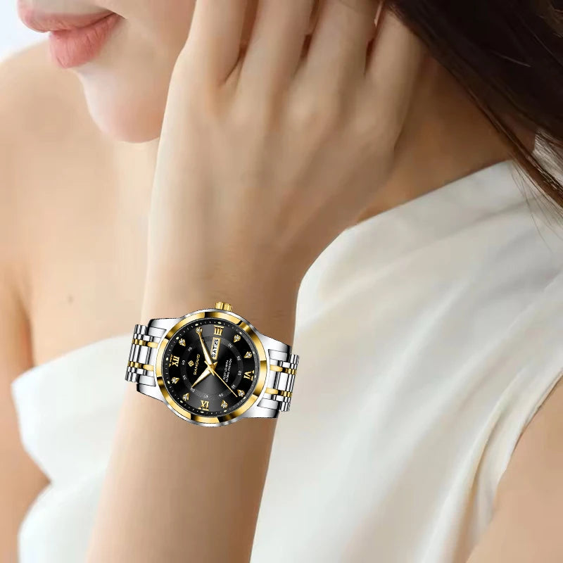 LIGE BANGWEI New Women Watch Outdoor Sport Waterproof Luminous Watches For Women Creative Diamond Quartz Wristwatch Ladies Gift