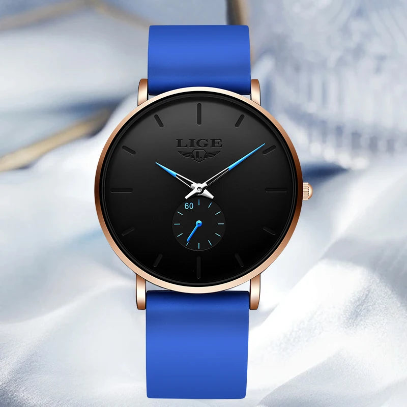 LIGE New Rose Gold Women Watch Business Quartz Watch Ladies Top Brand Luxury Female Wrist Watch Women Girl Clock Relogio Feminin
