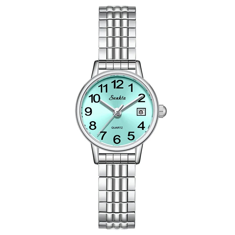 2026 SUNKTA Luxury Womens Watch Elegant Fashion Quartz Wristwatches 30M Waterproof Steel Strap Watches Ladies Gifts Reloj Mujer