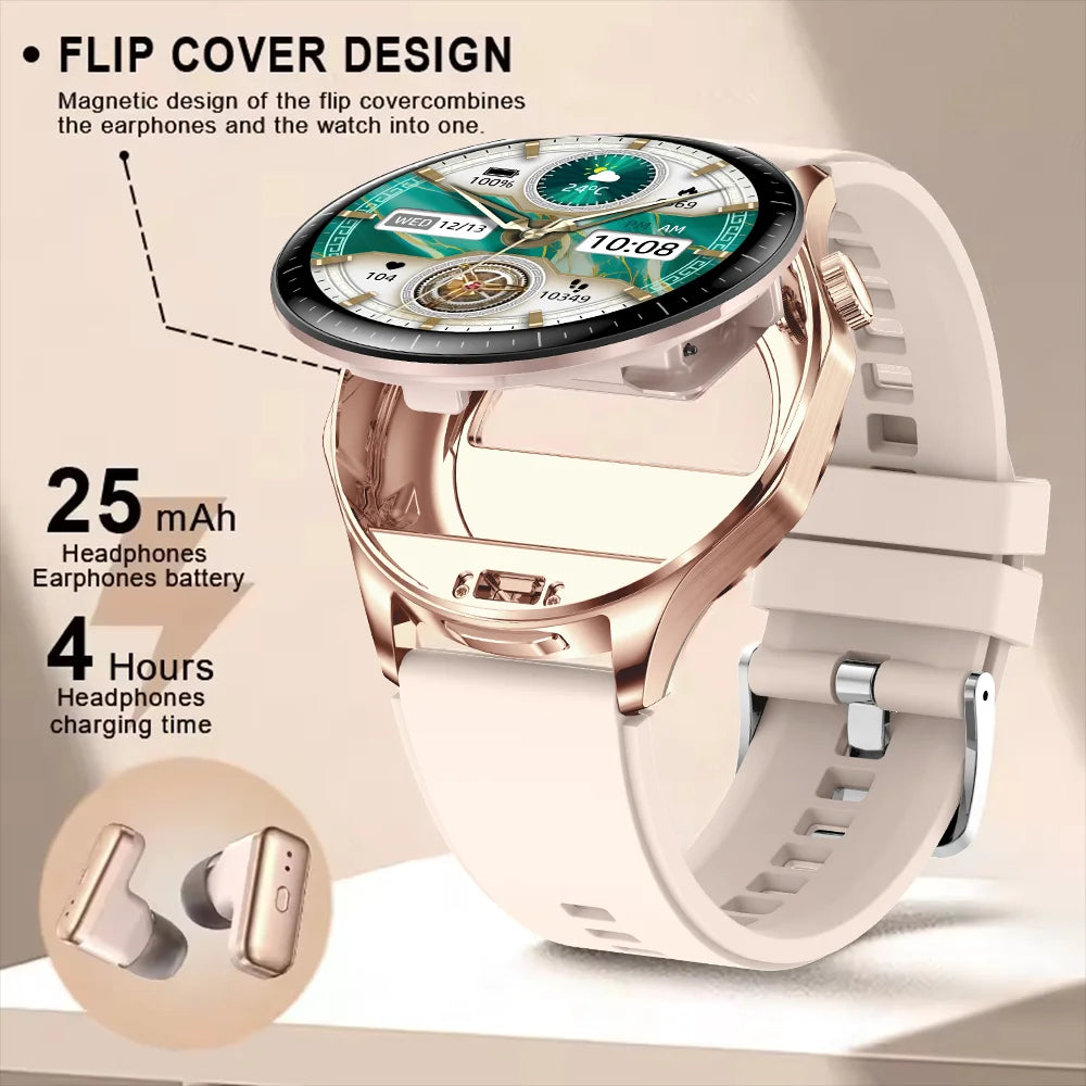 2026 new 2-In-1 TWS Headset Smart Watch 1.43" Women Men Sport Fitness motion Tracker Watches Earphone Music Smartwatch